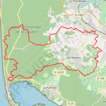 Trace GPS Arvert et forêt de la Coubre - 22723 - UtagawaVTT.com, itinéraire, parcours