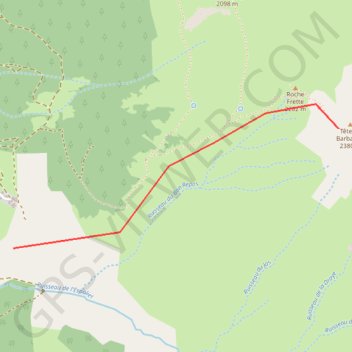 Trace GPS Tête de Barbabon, itinéraire, parcours