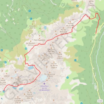 Trace GPS La Pra - Rivier d'Allemont, itinéraire, parcours