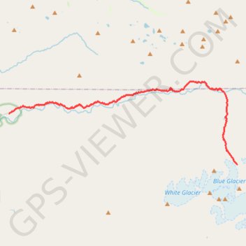 Trace GPS Blue Glacier, itinéraire, parcours