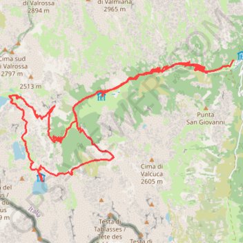 Trace GPS Rifugio Questa (val gesso), itinéraire, parcours