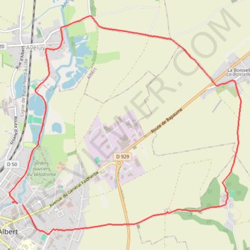 Trace GPS Marche Albert - Bécourt - La Boisselle - Aveluy - Albert, itinéraire, parcours