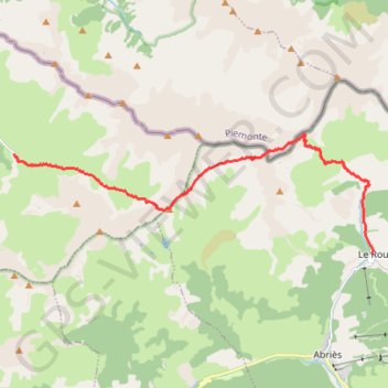 Trace GPS Le Roux aux Fonds de Cervières (Tour du Queyras), itinéraire, parcours