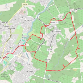Trace GPS Circuit des 8 châteaux - Léognan, itinéraire, parcours