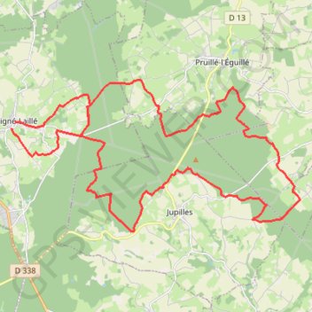 Trace GPS À proximité d'Ecomoy - Marigné-Laillé, itinéraire, parcours