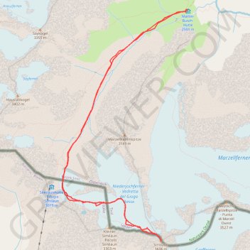 Trace GPS Otztal : Martin Busch - Similaun, itinéraire, parcours