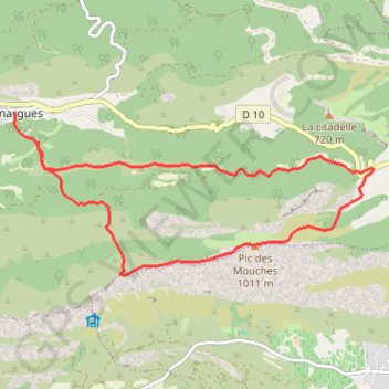 Trace GPS Vauvenargues - Pic des Mouches, itinéraire, parcours