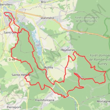 Trace GPS Rando de Rambervillers, itinéraire, parcours