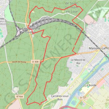 Trace GPS Maisons Lafitte, itinéraire, parcours