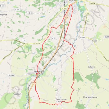Trace GPS De Fleurance à Gavarret, itinéraire, parcours