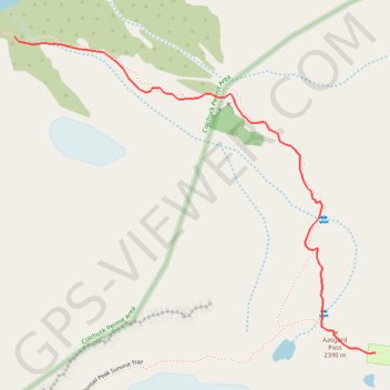 Trace GPS #2c Aasgard Pass, 1m, 2250ft, itinéraire, parcours