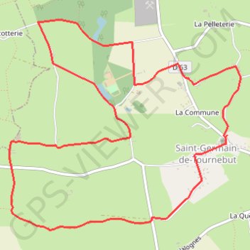 Trace GPS Saint-Germain-de-Tournebut (50700), itinéraire, parcours