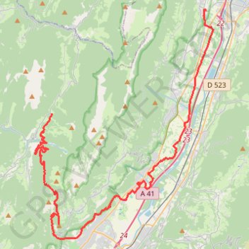 Trace GPS Col du Coq - Manival, itinéraire, parcours