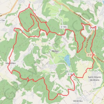 Trace GPS Crémieu Sud : la descente de la Salette - Source des Truppes, itinéraire, parcours