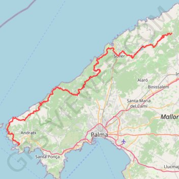 Trace GPS Majorque - GR221, itinéraire, parcours