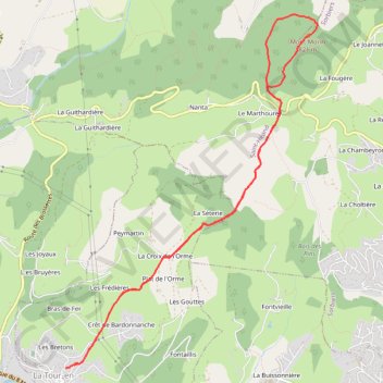 Trace GPS Le Mont Morin, itinéraire, parcours