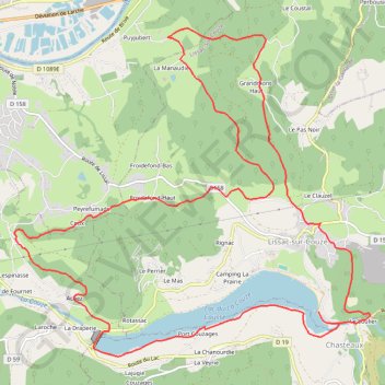 Trace GPS Les coteaux du Lac du Causse - Lissac-sur-Couze - Pays de Brive, itinéraire, parcours