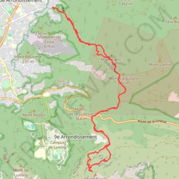 Trace GPS Mont Puget depuis Saint-Loup, itinéraire, parcours