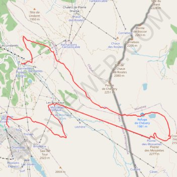 Trace GPS Le lac Vert par les Mossettes, itinéraire, parcours