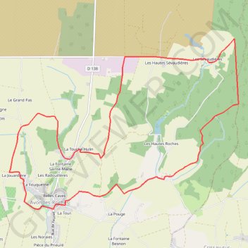 Trace GPS Avon-les-Roches, itinéraire, parcours