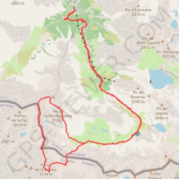 Trace GPS Pic Schrader ou Grand Batchimale, itinéraire, parcours
