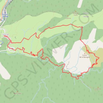 Trace GPS Saorge - vallée de la Bendola (06), itinéraire, parcours