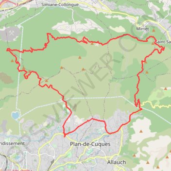 Trace GPS Grand Tour du Massif de l'Étoile par le Pilon du Roi, itinéraire, parcours