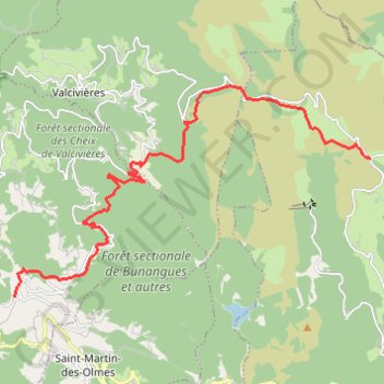 Trace GPS Randonnée de La Fourme, itinéraire, parcours