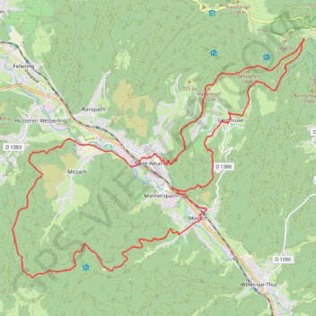 Trace GPS Dreimarkstein Haag, itinéraire, parcours