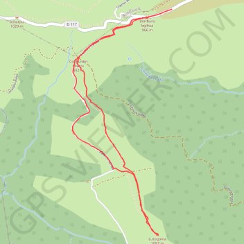 Trace GPS Col de lutogagne, itinéraire, parcours