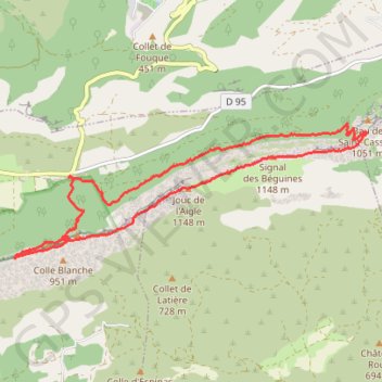 Trace GPS Plan d Aups - La Sainte Baume par le Pas de l Aï, itinéraire, parcours
