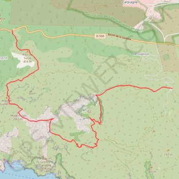Trace GPS Sommet du Mont Puget, itinéraire, parcours