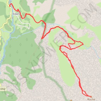 Trace GPS Sommet de Roche Grande (Estenc, 06470), itinéraire, parcours