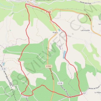 Trace GPS Cordes-sur-Ciel sentier du Causse, itinéraire, parcours