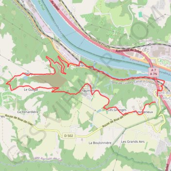 Trace GPS Saint Romain en Gal (69), itinéraire, parcours