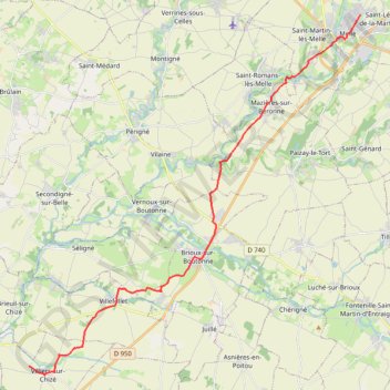 Trace GPS Chemin de Tours (de Melle à Villiers-sur-Chizé), itinéraire, parcours
