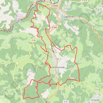 Trace GPS Les puys de Sainte-Fortunade, itinéraire, parcours