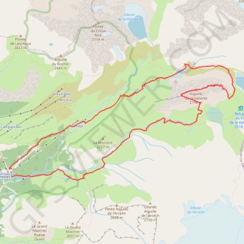 Trace GPS Aiguille de la Vanoise, itinéraire, parcours