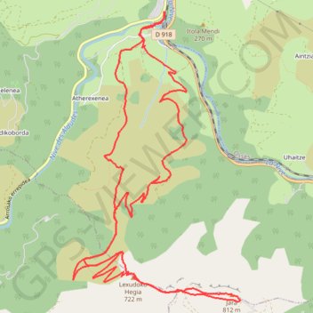Trace GPS Saint martin arrossa - jara, itinéraire, parcours