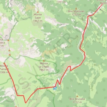 Trace GPS Pianard, itinéraire, parcours