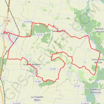 Trace GPS Loulay 25 kms, itinéraire, parcours