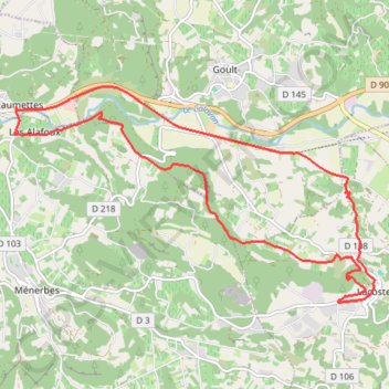 Trace GPS VTT n°48 - Du Calavon au château de Lacoste, itinéraire, parcours