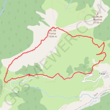 Trace GPS Pic de Fonta, itinéraire, parcours