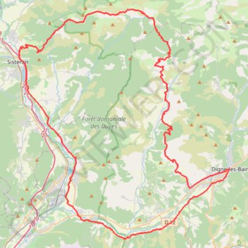 Trace GPS Tour de Fontbelle - Alpes de Haute-Provence, itinéraire, parcours