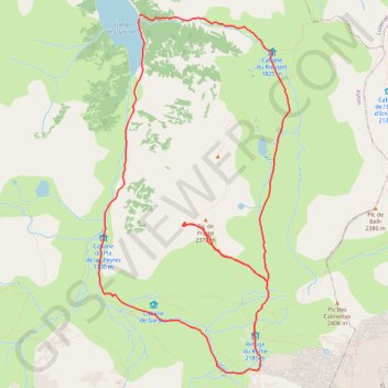 Trace GPS Les cabannes Aston Barage de Laparanrefuge du Rulhe, itinéraire, parcours