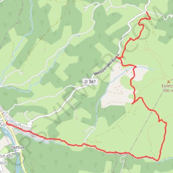 Trace GPS La Madeleine - Tardets, itinéraire, parcours