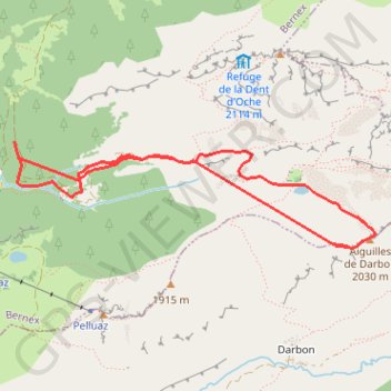 Trace GPS Pointe W de Darbon, itinéraire, parcours