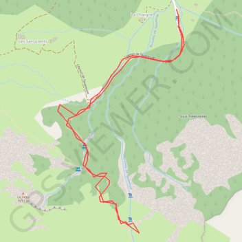 Trace GPS Cascades de glace, itinéraire, parcours