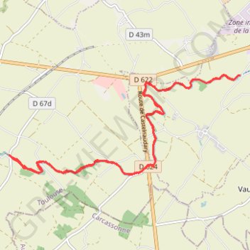 Trace GPS Entre Saint-Félix-de-Lauragais et Revel - Engranou-Mandoul, itinéraire, parcours