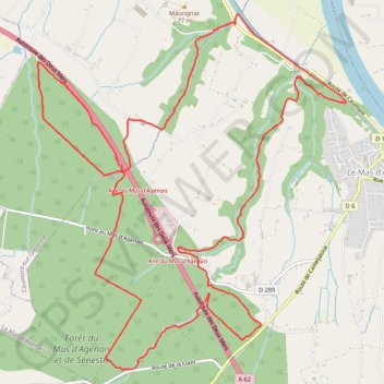 Trace GPS Boucle de au Mas d'Agenais, itinéraire, parcours